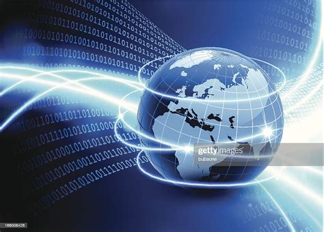 World Map Globe Binary Code Global Communication Background High Res