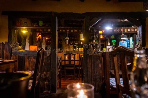Interior Of A Beautiful And Cozy Irish Pub Full Of Drinks Beers And