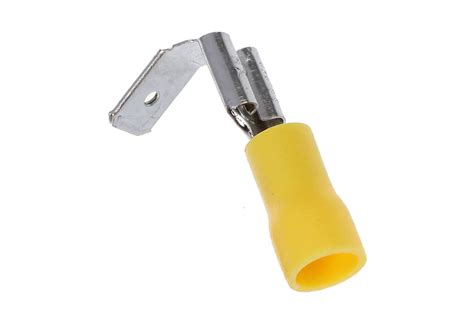 Yellow Insulated Cable Lugs Spade With Male End Type 4 6mm Pack Of 50