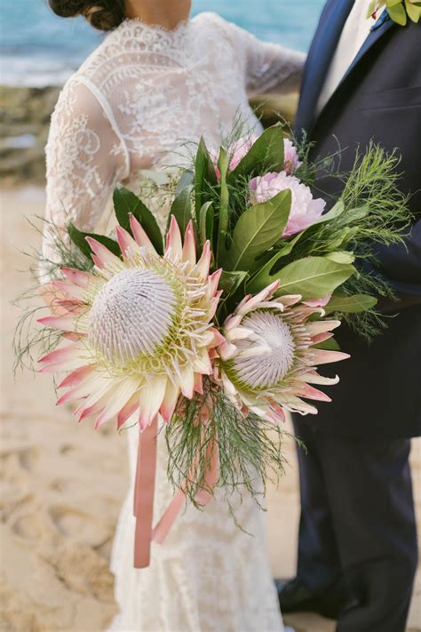 30 Amazing Protea Wedding Bouquets Martha Stewart Weddings