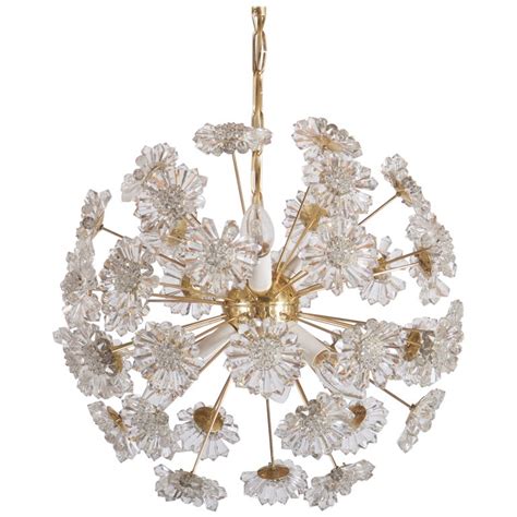 Stunning Sputnik Chandelier with Crystal Flowers For Sale ...