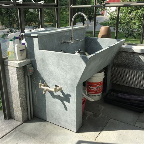 A Soapstone Greenhouse Sink Seen On The Apld Boston Trip From