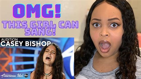 Singer Reacts To Casey Bishop American Idol Audition Youtube