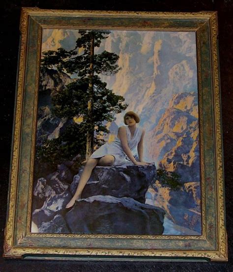 Vintage print, circa 1903, after the original painting done for the cover of the ladies home journal. Maxfield Parrish Print Solitude For Sale | Antiques.com ...