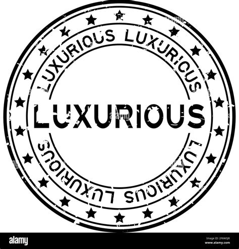Grunge Black Luxurious Word Squre Rubber Seal Stamp On White Background