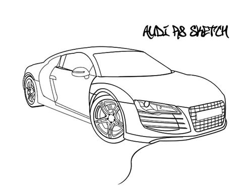 Audi R8 Coloring Page