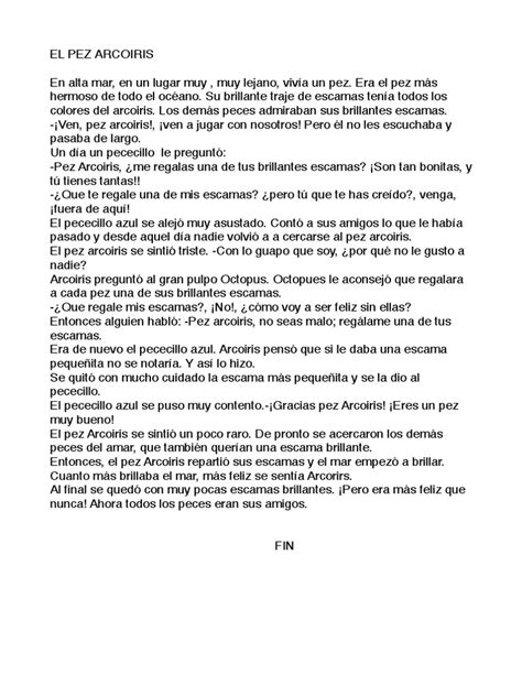 Este pez resalta entre todos los demás peces por sus atrayentes colores que hacen mención a su gran nombre arcoíris. EL PEZ ARCOIRIS copia.pdf