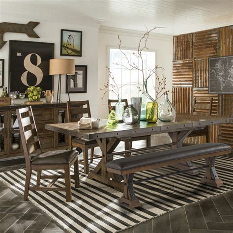 Rustic Brown 6 Piece Dining Room Set Tana Rc Willey