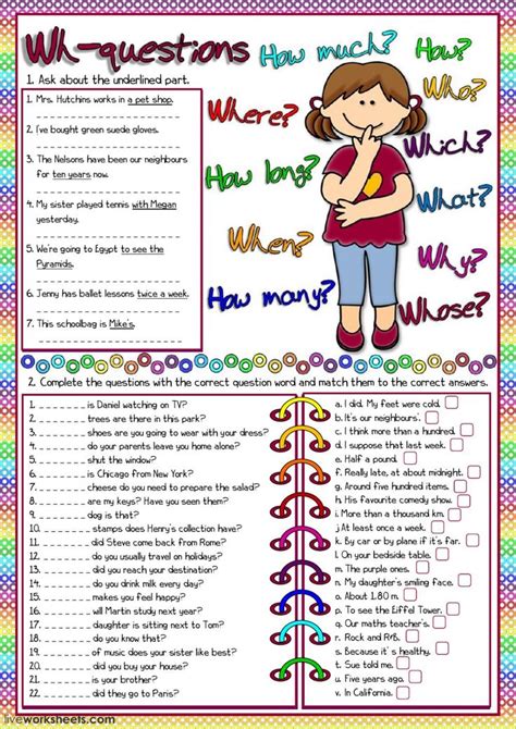 Question words online worksheet. You can do the exercises online or