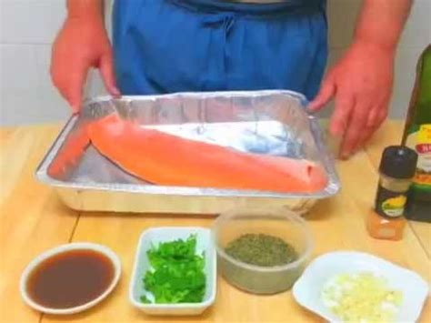 The coho salmon (oncorhynchus kisutch; Filete de salmon al horno con salsa de mantequilla - YouTube