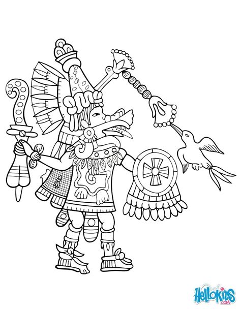 Push pack to pdf button and download pdf coloring book for free. Download Huitzilopochtli coloring for free - Designlooter ...