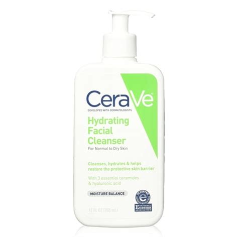 Cerave Hydrating Facial Cleanser For Normal To Dry Skin 12 Oz Walmart