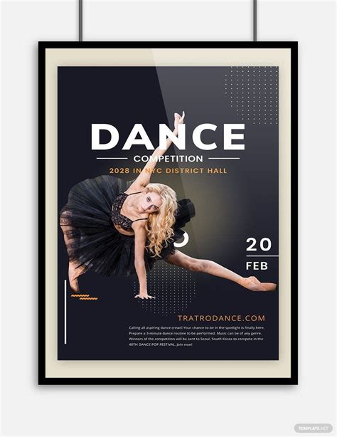 Dance Contest Poster Template In Illustrator Pages Psd Download