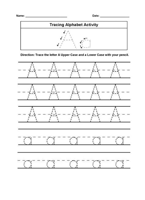 printable letter a worksheets for kindergarten preschoolers one