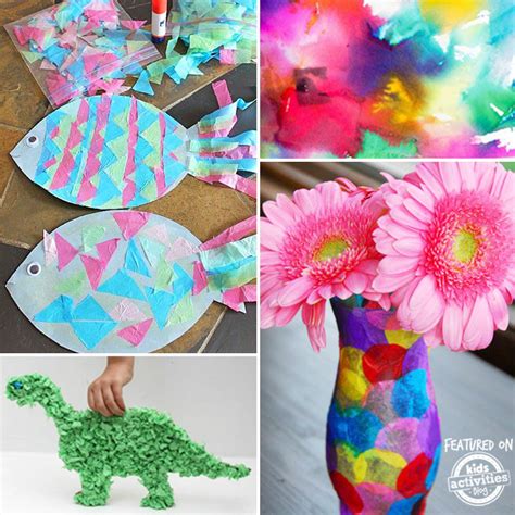 35 Adorable Tissue Paper Crafts To Try With Your Kids
