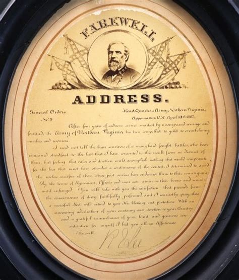 Rare 1866 Robert E Lee Farewell Address Broadside General Order No 9