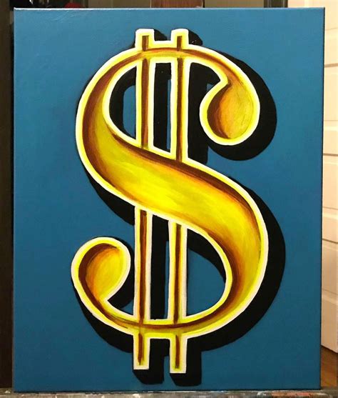 Sold Dollar Sign Pop Art Painting By Hatti Hoodsveld Rehab