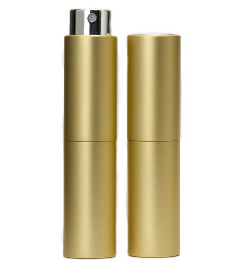 Perfume Atomizer Gold 8ml Twist Top Spray Bottle In Aluminium Cover