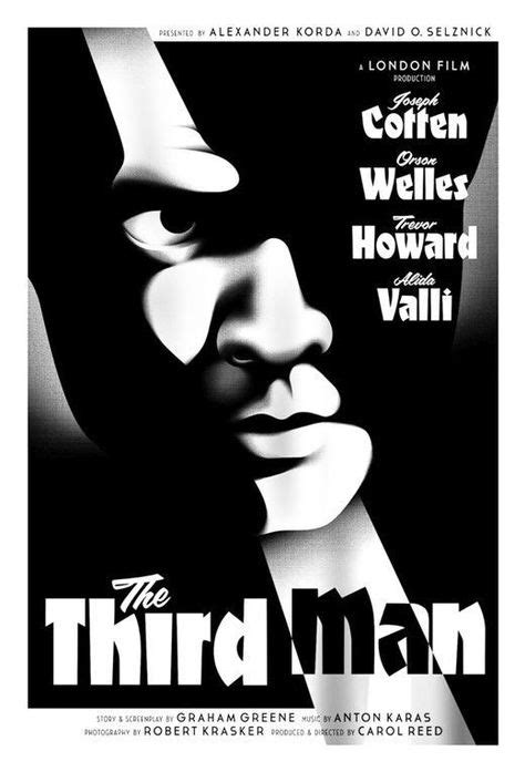 The Third Man Orson Welles 1949 Film Noir Thriller A3 Movie Poster Re