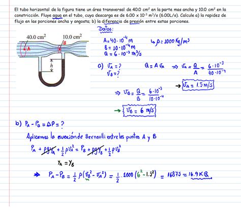 Problemas Resueltos Sobre La Ecuacion De Bernoulli Ecuaciones My XXX