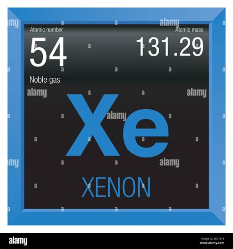 Xenon Symbol Element Number 54 Of The Periodic Table Of The Elements