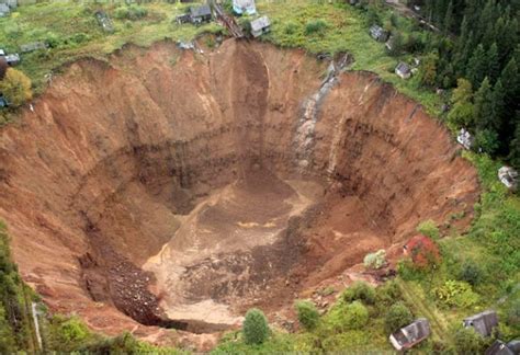 Siberian Sinkhole Growing Wider And Deeper Every Day
