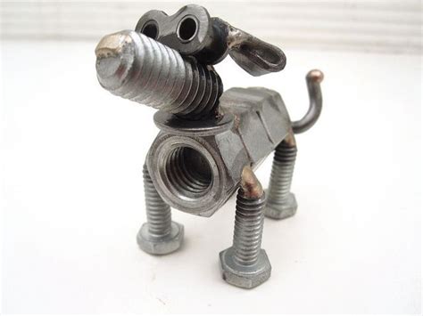 Nuts And Bolts Dog Sculpture Metal Art Projects Metal Art Scrap