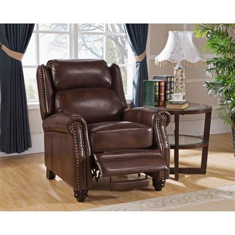 Madison Brown Premium Top Grain Leather Recliner Chair Free Shipping