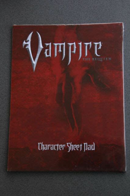 Character Sheet Pack Vampire The Requiem Sealed Ebay
