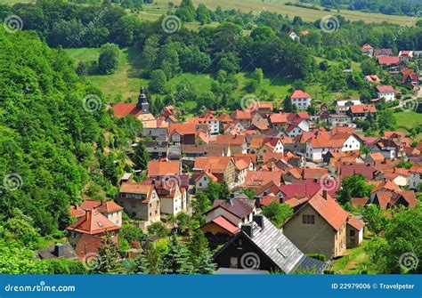 Idyllic Village In Thuringiagermany Stock Photo Image Of Tourism