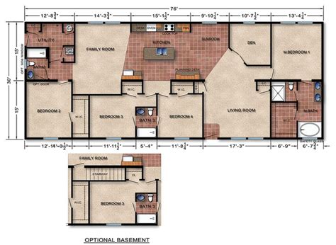 Michigan Modular Home Floor Plan 158 Floor Plans Mobile Home Floor