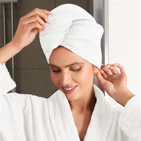 Brentfords Microfibre Hair Wrap Towel White Pc