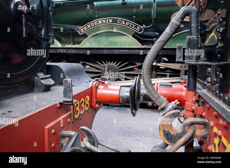 Detail Of Steam Locomotives In The Engine Shed At Didcot Railway Centre