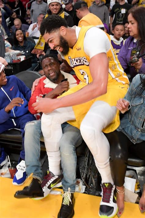 Find the perfect anthony davis dunk stock photos and editorial news pictures from getty images. Kevin Hart Was NOT Ready to Play Santa Claus When Anthony Davis Fell on His Lap Midgame (With ...
