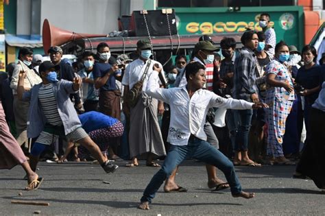 They arrested the country's president, vin the military ruled myanmar for a long time, from 1988 to 2011, but then the situation changed. Clashes in Rangoon as tensions rise over Myanmar coup