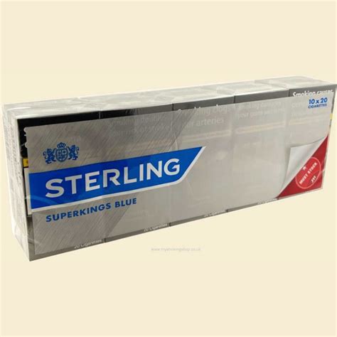 Sterling Superkings Blue 10 Packs Of 20 Cigarettes