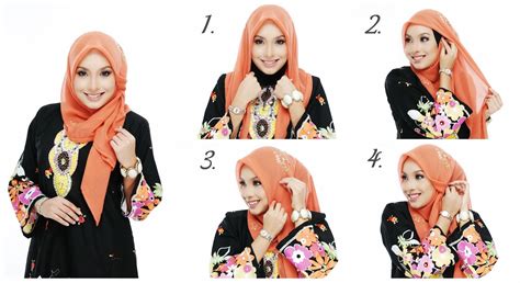Cara mudah memakai tudung bawal yang hujungnya bulat. La Verità di Mya Zulkifli: Tutorial Tudung Bawal