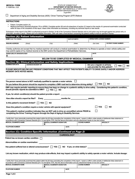 Ct Dmv Medical Form Fill Out And Sign Online Dochub