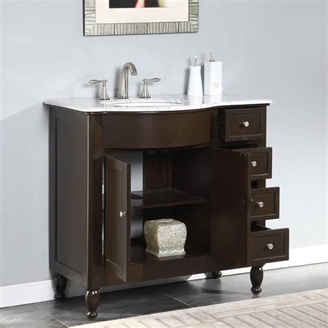 A bathroom vanity is usually larger than sink consoles often placed in guest bathrooms or powder rooms. 38
