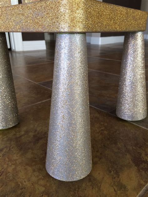 Protect the legs of your chair forever. DIY Golden Kids Throne: The chair legs have glittery and ...