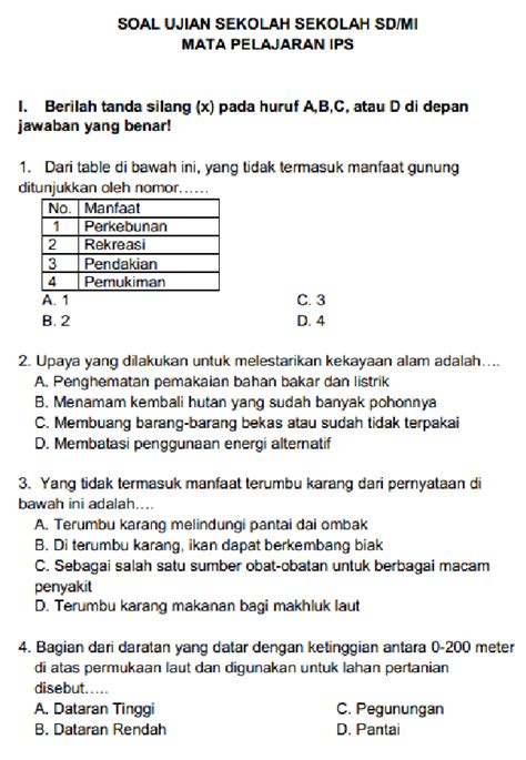 Semoga dengan jawaban yang sederhana in dapat membantu mempermudah bapak / ibu dalam menjawab tugas akhir modul. SOAL DAN JAWABAN LATIHAN UJIAN SEKOLAH SD / MI PELAJARAN ...