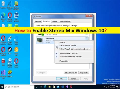 Como Habilitar O Stereo Mix Windows 10 Passos Techs And Gizmos