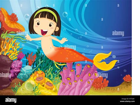 Ilustración De Un Niños Nadando En Agua Imagen Vector De Stock Alamy