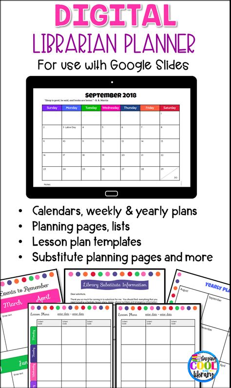 You can customize it perfectly to the way you want and the way you plan. Digital School Library Planner (Google Slides) | School ...