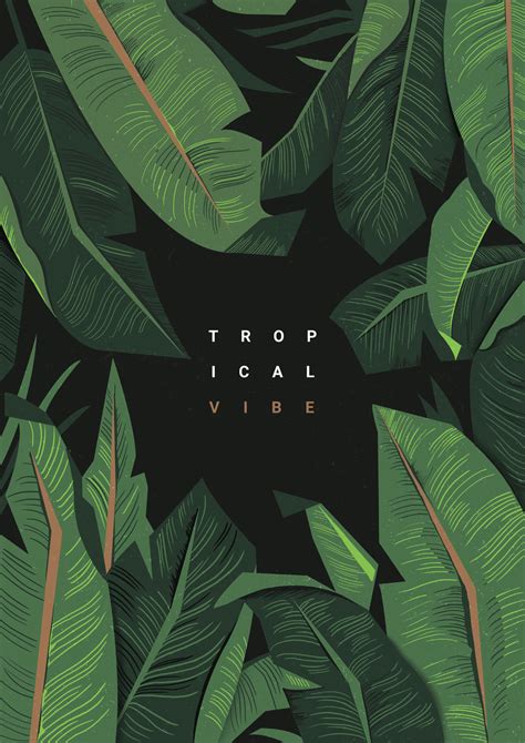 Tropical vibe - Poster | Tropical vibes, Tropical illustration, Tropical poster