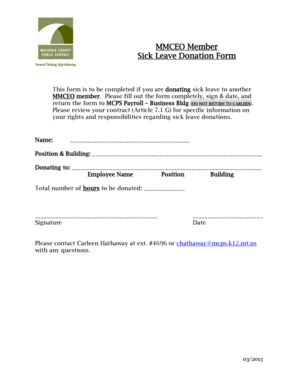 School Sick Leave Application Sample