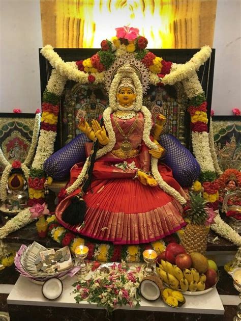 Goddess Lakshmi Varalaksmi For Pooja Vratam Decorations Dyi Kit Now