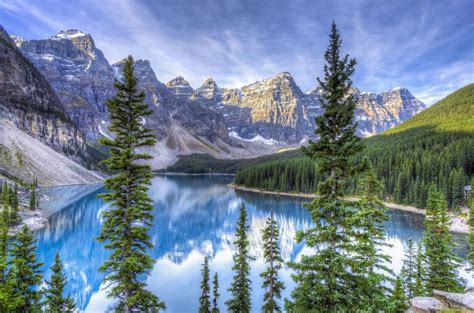 Wallpaper Moraine Lake Alberta Canada Hd Widescreen High