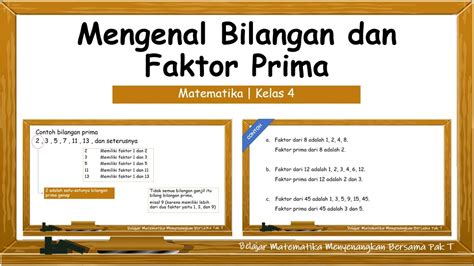 Mengenal Bilangan Prima Dan Faktor Prima Matematika Kelas 4 YouTube