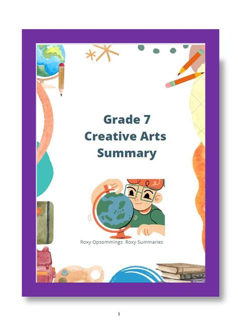 Term 4 Creative Arts Grade 7 Teacha